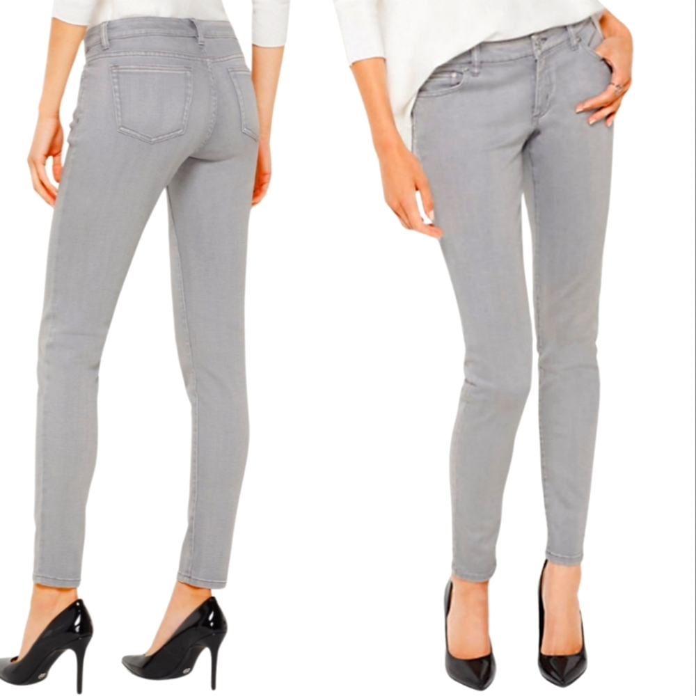 Michael Kors Grey Denim Mid Waist Classic Skinny Jeans Size 6 Like New
